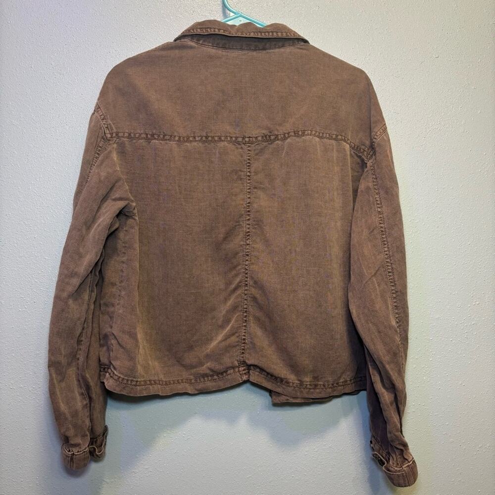C & C California Army Green Linen Blend Utility Jacket Size Large - Picture 8 of 8